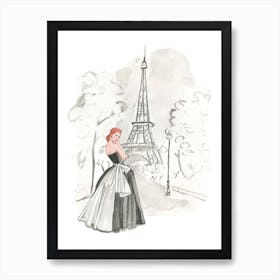 A Redhead In Paris Art Print