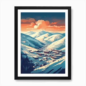 Park City Mountain Resort   Utah, Usa, Ski Resort Illustration 1 Simple Style Art Print