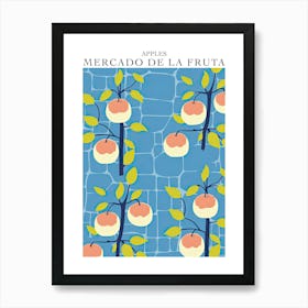 Mercado De La Fruta Apples Illustration 6 Poster Art Print