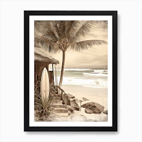 Bohemian Art Of Tulum Beach, Riviera Maya Mexico 1 Art Print