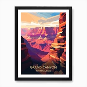 Grand Canyon National Park Travel Poster Illustration Style 6 Art Print