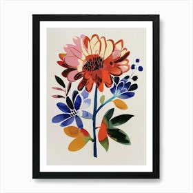 Painted Florals Chrysanthemum 2 Art Print