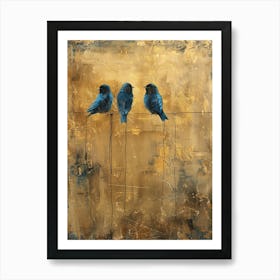 Three Birds On A Wire Art Print