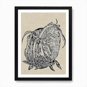 Hermit Crab Linocut Art Print