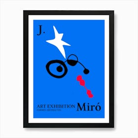 Joan Miro Blue Poster Inspired Art Print