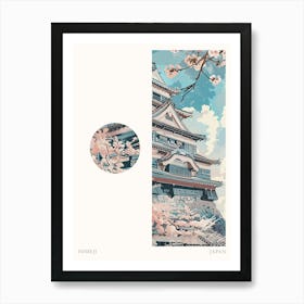 Himeji Japan 4 Cut Out Travel Poster Art Print