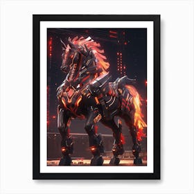 Futuristic Horse Art Print