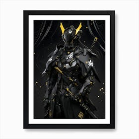 Black Samurai Art Print