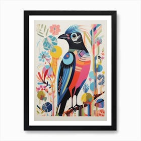 Colourful Scandi Bird Osprey 1 Art Print