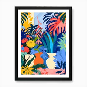 Matisse Inspired, Tropical Garden 2, Fauvism Style Art Print