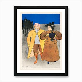 Man Walking With Woman (1896), Edward Penfield Art Print