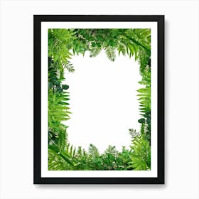 Fern Leaves Frame Art Print