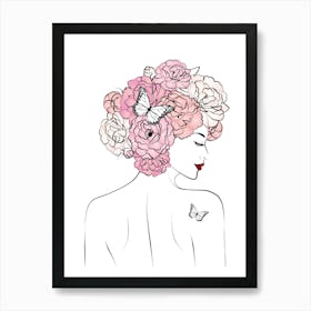 Flower Girl Light Skin Three Art Print