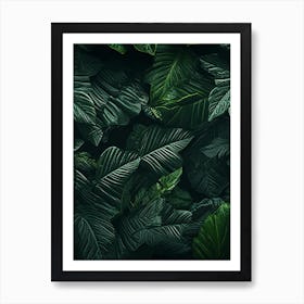 Tropical Leaves Wallpaper 1 Art Print