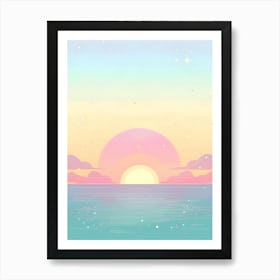 Sunset Painting, Sunset Painting, Watercolor Painting, Watercolor Painting Art Print