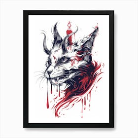 Bloody Cat 1 Art Print