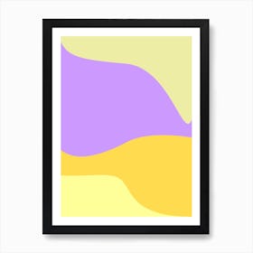 Soft Color Abstract Waves 1 Art Print