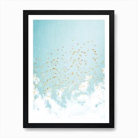 Golden Birds Art Print