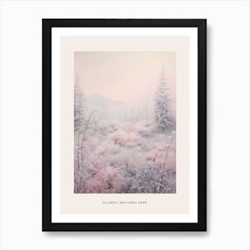 Dreamy Winter National Park Poster  Olympic National Park United States 2 Art Print