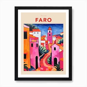 Faro Portugal 7 Fauvist Travel Poster Art Print