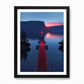 Sunset At The Dock 1 Art Print