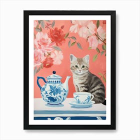 Animals Having Tea   Cat Kittens 5 Art Print