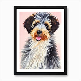 Puli 2 Watercolour Dog Art Print