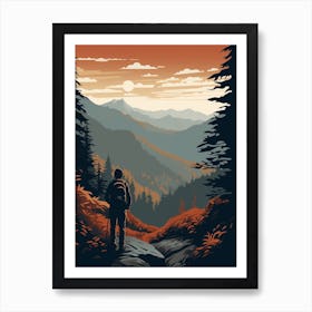 Appalachian Trail Usa 4 Hiking Trail Landscape Art Print