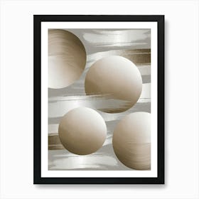 Gold Circles 1 Art Print