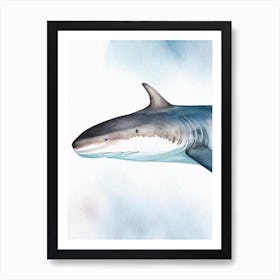 Goblin Shark 4 Watercolour Art Print