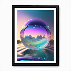 A Bubble Waterscape Holographic 2 Art Print