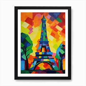 Eiffel Tower Paris France Henri Matisse Style 9 Art Print