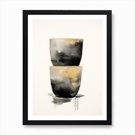 Black And Gold 4 Art Print