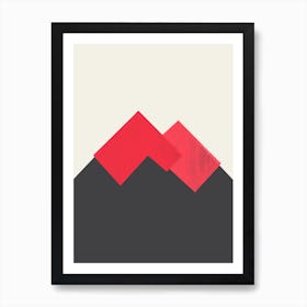 Pastel Mountains II Volcano Art Print