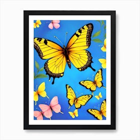 Butterflies In The Sky 8 Art Print