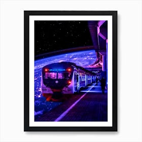 Space Train 2 Art Print