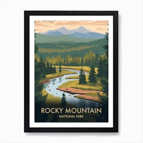 Rocky Mountain National Park Vintage Travel Poster 2 Art Print