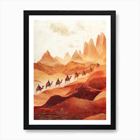 Camel Ride In The Desert 5 Art Print