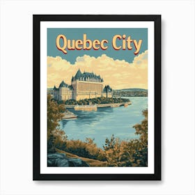 Aihrgdesign A Vintage Travel Poster Of Quebec City 1 Art Print