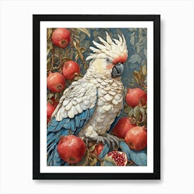 Default Cockatoo And Pomegranate Blue Walter Crane Art Print 0 Art Print