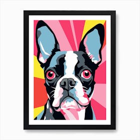 Bright Pop Art Boston Terrier 1 Art Print