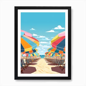 Beach Day, Illustration Art Print