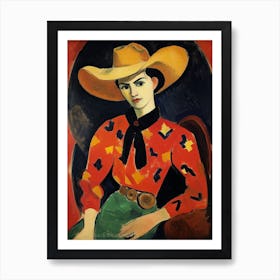 Matisse Inspired Fashion Cowgirl 2 Art Print