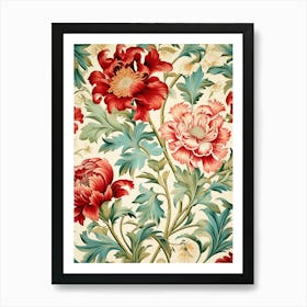 Wallpaper Floral Pattern 11 Art Print