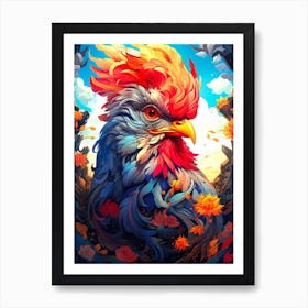 Rooster 4 Art Print