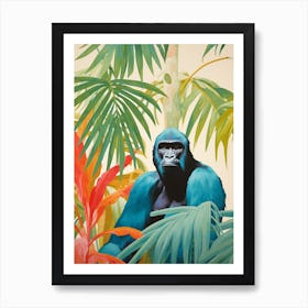 Gorilla 1 Tropical Animal Portrait Art Print