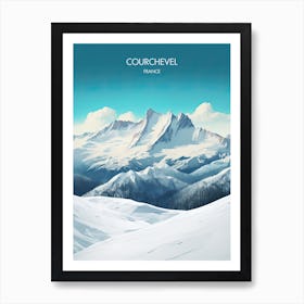 Poster Of Courchevel   France, Ski Resort Illustration 2 Art Print