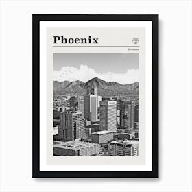 Phoenix Arizona Black And White Art Print