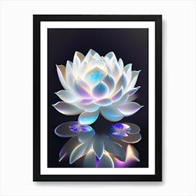 White Lotus Holographic 1 Art Print