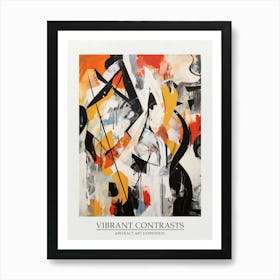 Vibrant Contrasts Abstract Poster Art Print